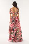 Shop_Basanti - Kapde Aur Koffee_Pink Organza Sequins, Cut Work Sweetheart Neck Embroidered Lehenga Set _at_Aza_Fashions