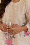Juanita By Shubhda_Cream Silk Embroidery Round Neck Pearl Floral Pattern Kurta With Pant _Online_at_Aza_Fashions