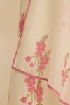 Juanita By Shubhda_Ivory Chanderi Embroidery V-neck Ava Floral Print Kurta Pant Set _at_Aza_Fashions
