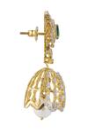 Sica Jewellery_Green Crystals 925 Silver Eraya Earrings _Online_at_Aza_Fashions