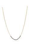 Shop_Sica Jewellery_Black 925 Silver Padma Mangalsutra _at_Aza_Fashions