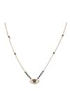Shop_Sica Jewellery_Black 925 Silver Evil Eye Mangalsutra _at_Aza_Fashions
