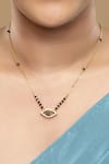 Buy_Sica Jewellery_Black 925 Silver Evil Eye Mangalsutra _at_Aza_Fashions