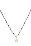 Shop_Sica Jewellery_Black 925 Silver Satavari Mangalsutra _at_Aza_Fashions