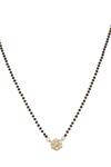 Shop_Sica Jewellery_Black 925 Silver Usira Mangalsutra _at_Aza_Fashions