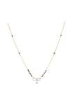 Shop_Sica Jewellery_Black 925 Silver Infinity Drop Mangalsutra _at_Aza_Fashions