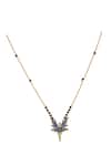 Shop_Sica Jewellery_Black 925 Silver Fairy Mangalsutra _at_Aza_Fashions