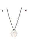 Shop_Sica Jewellery_Black 925 Silver Shami Mangalsutra _at_Aza_Fashions