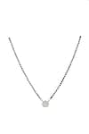 Shop_Sica Jewellery_Black 925 Silver Vidari Mangalsutra _at_Aza_Fashions