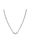Shop_Sica Jewellery_Black 925 Silver Madhuk Mangalsutra _at_Aza_Fashions
