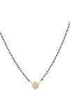 Shop_Sica Jewellery_Black 925 Silver Bhavyam Mangalsutra _at_Aza_Fashions