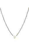 Shop_Sica Jewellery_Black 925 Silver Priyal Mangalsutra _at_Aza_Fashions