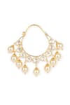 Sica Jewellery_Yellow Pearls, Crystals 925 Silver Chandbalis _Online_at_Aza_Fashions