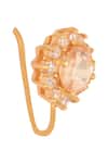 Shop_Sica Jewellery_Yellow , Faux 925 Silver Polki Nosepin _at_Aza_Fashions