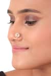 Buy_Sica Jewellery_Yellow , Faux 925 Silver Polki Nosepin _at_Aza_Fashions