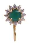 Sica Jewellery_Green Stones 925 Silver Nosepin _Online_at_Aza_Fashions