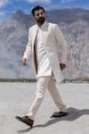 Buy Amit Arora Cream Polyester, Silk, Jacquard, Twill Hand Sherwani Jacket And Kurta Set at Aza Fashions Buy_Amit Arora_Cream Polyester, Silk, Jacquard, Twill Hand Sherwani Jacket And Kurta Set _at_Aza_Fashions