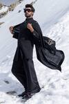 Buy Amit Arora Black Lycra, Knit, Modal, Twill Long Textured Jacket Kurta Pant Set at Aza Fashions Buy_Amit Arora_Black Lycra, Knit, Modal, Twill Long Textured Jacket Kurta Pant Set _at_Aza_Fashions