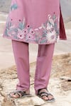 Buy Amit Arora Pink Polyester, Silk Embroidery Straight Kurta With Pant Online at Aza Fashions Buy_Amit Arora_Pink Polyester, Silk Embroidery Straight Kurta With Pant _Online_at_Aza_Fashions