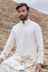 Shop_Amit Arora_Off White Polyester Embroidery Kurta With Pant _Online_at_Aza_Fashions