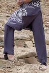 Amit Arora_Blue Polyester, Silk Embroidery Floral Motif Detailed Kurta With Pant _Online_at_Aza_Fashions