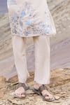 Buy_Amit Arora_Beige Polyester, Silk Embroidery Abstract Motif Detailed Kurta With Pant _Online_at_Aza_Fashions