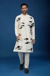 Buy_Countrymade_Ivory Cotton Abstract Cloud Kurta And Pant Set _Online_at_Aza_Fashions