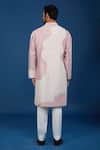 Shop_Countrymade_Pink Cotton Line Pattern Kurta And Pant Set _at_Aza_Fashions