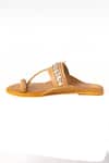 Preet Kaur_Beige Embellished Kolhapuri Flats _Online_at_Aza_Fashions
