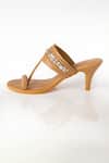 Preet Kaur_Beige Embellished Kolhapuri Heels _Online_at_Aza_Fashions