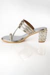 Buy_Preet Kaur_Gold Beads And Silver Two Tone Embellished Heels _Online_at_Aza_Fashions
