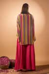 Shop_Mamicha_Multi Color Cotton Embroidery Round Neck Multicolor Designer Kurta And Pant Set _at_Aza_Fashions