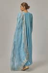 Shop_Priyal Prakash_Sky Blue Chanderi, Cotton, Silk Organza Sequins, Zari, Embroidery Anarkali Set _at_Aza_Fashions