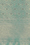 Shop_Samyukta Singhania_Turquoise Tassels, Zari V-neck Woven Banarasi Silk Saree With Blouse _Online_at_Aza_Fashions