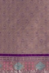 Shop_Samyukta Singhania_Purple Zari V-neck Woven Banarasi Silk Saree With Blouse 