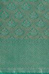 Samyukta Singhania_Teal Tassels, Zari Round Neck Woven Banarasi Silk Saree With Blouse _Online_at_Aza_Fashions