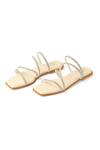 Buy_Label Deepti Bajaj_Cream Ice Dusk Rhinestone Embellished Flats _Online_at_Aza_Fashions