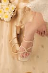 Label Deepti Bajaj_Gold Rhinestones Hour Embellished Heels _at_Aza_Fashions