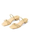 Buy_Label Deepti Bajaj_Gold Rhinestones Gilded Glow Strap Embellished Heels _Online_at_Aza_Fashions