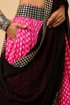 Buy_Monk & Mei By Sonia Anand_Pink Georgette, Cotton Satin Sequins Square Urvashi Flower Print Lehenga Set _Online_at_Aza_Fashions