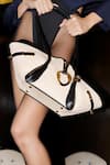 Buy_Outhouse_Beige Chains The Boss Canvas Tote Bag _Online_at_Aza_Fashions
