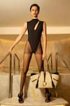 Shop_Outhouse_Beige Chains The Boss Canvas Tote Bag _Online_at_Aza_Fashions