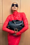 Buy_Outhouse_Black The Boss Leather Tote Bag 