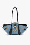 Outhouse_Blue Chains The Resort Boss Denim Tote Bag _Online_at_Aza_Fashions