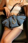 Buy_Outhouse_Blue Chains The Resort Boss Denim Tote Bag _at_Aza_Fashions