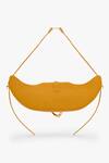 Shop_Outhouse_Yellow Chains The Boss Swing Leather Bag _at_Aza_Fashions