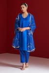 Buy_Sitaraa_Cobalt Embroidery V-neck Nilaya Blue Kurta With Pant _Online