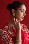 Buy Sitaraa Red Embroidery Round Neck Mandapa Kurta With Pant Online at Aza Fashions Buy_Sitaraa_Red Embroidery Round Neck Mandapa Kurta With Pant _Online_at_Aza_Fashions