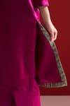 Shop_Sitaraa_Purple Embroidery Round Neck Varnika Mulberry Wood Kurta With Pant _Online_at_Aza_Fashions