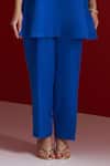 Buy_Sitaraa_Cobalt Embroidery Round Neck Hamsika Blue Kurta With Pant _Online_at_Aza_Fashions